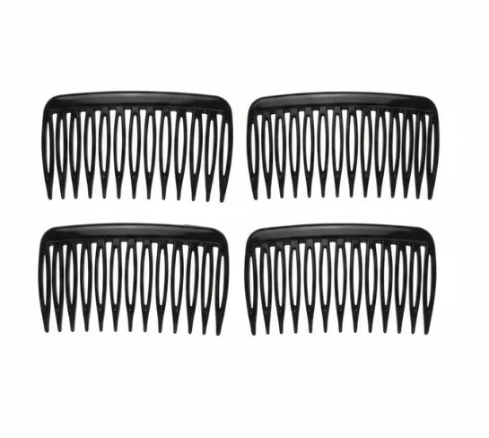 Annie Side Combs Small, 4 Count, Black