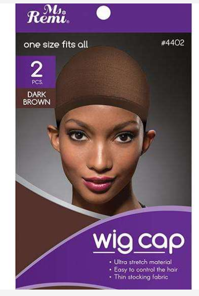 Ms. Remi Wig Cap, 2 Count, Dark Brown