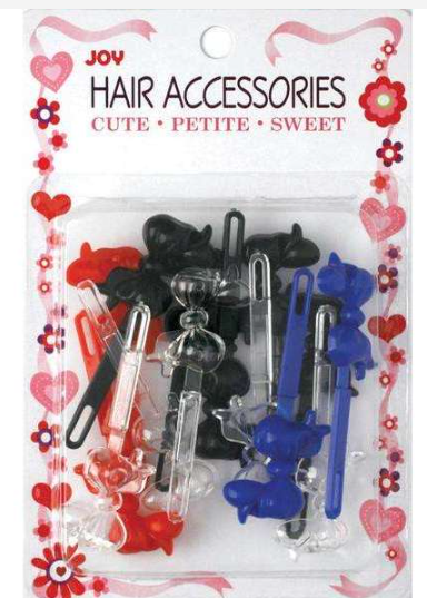 Joy Hair Barrettes 16ct Assorted Ribbon