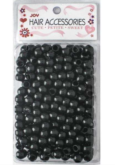Joy Round Hair Beads Large, 240 Count, Black