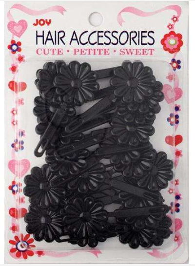 Joy Hair Barrettes Black Daisy