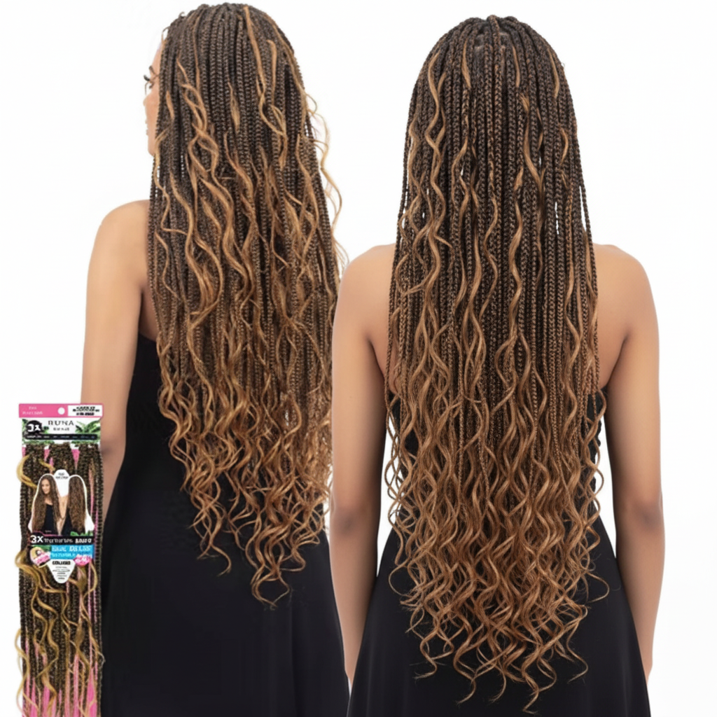 3X MODERN SOFT BOX BRAID W/CURLS 26