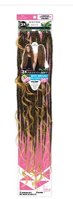 3X MODERN SOFT BOX BRAID W/CURLS 26