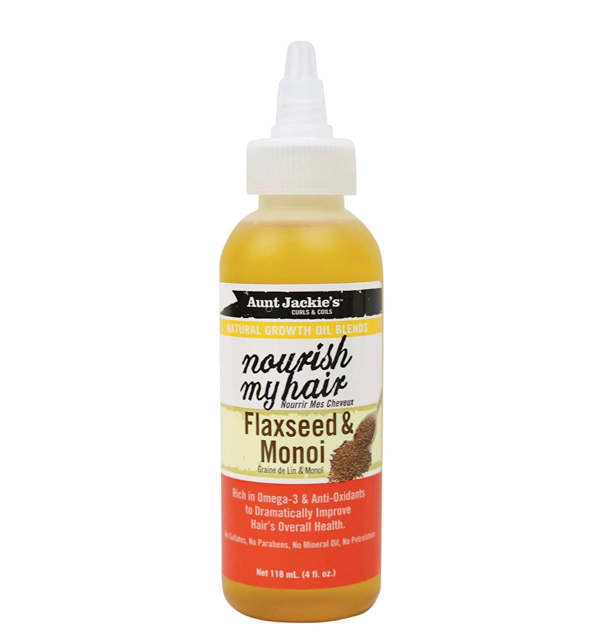 Aunt Jackie’s Nourish My Hair Flaxseed & Monoi Oil - 4 oz