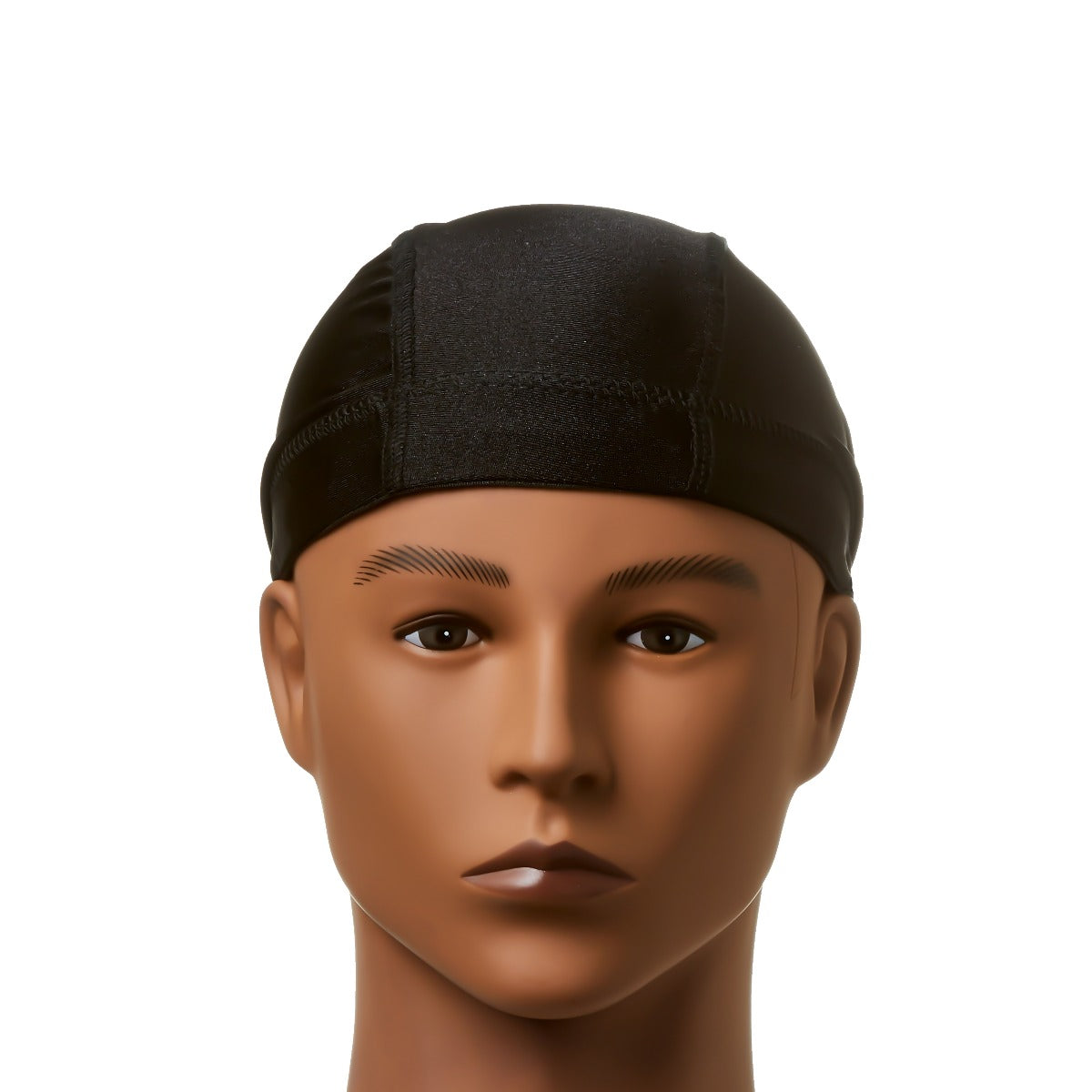 RED SPANDEX DOME CAP BLACK