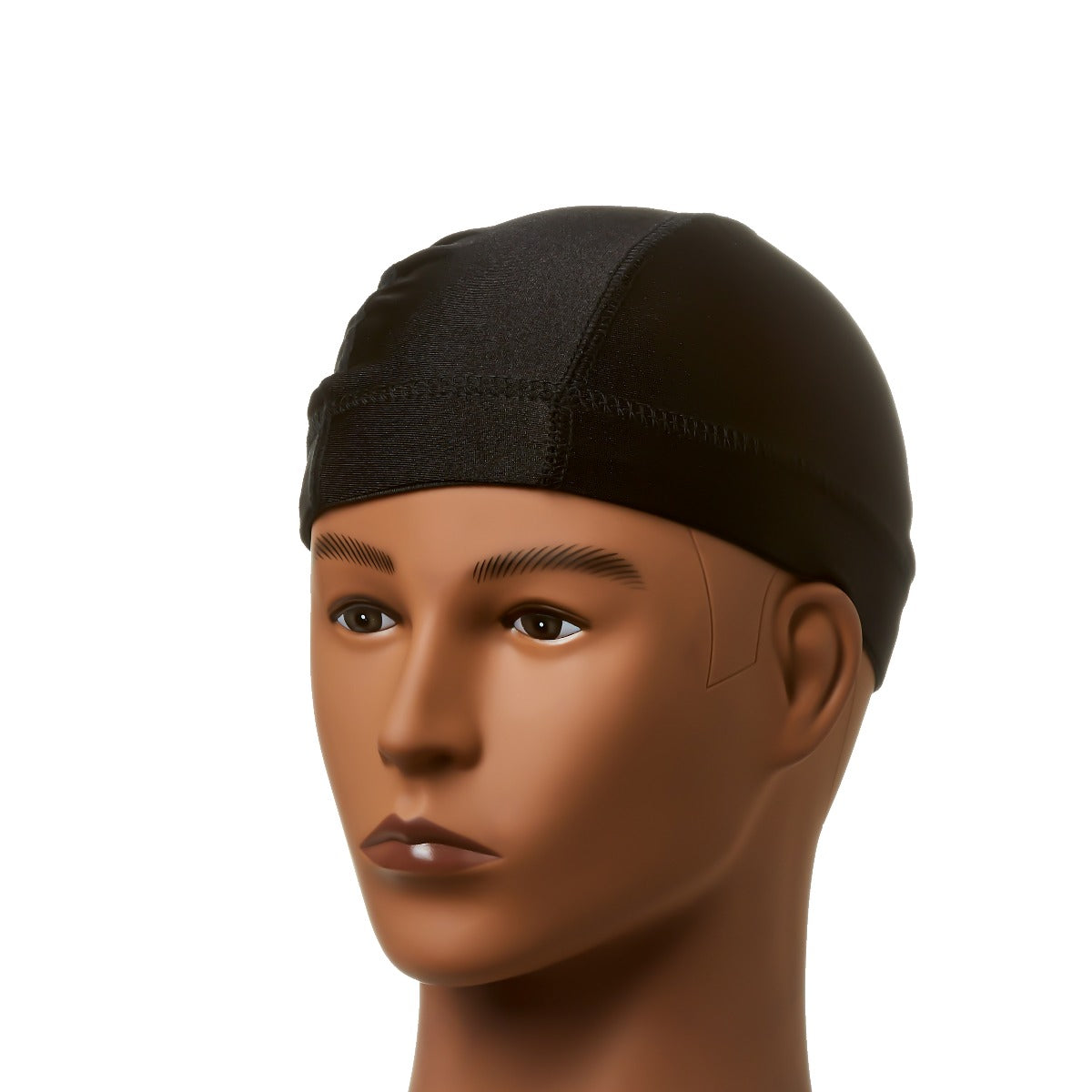 RED SPANDEX DOME CAP BLACK