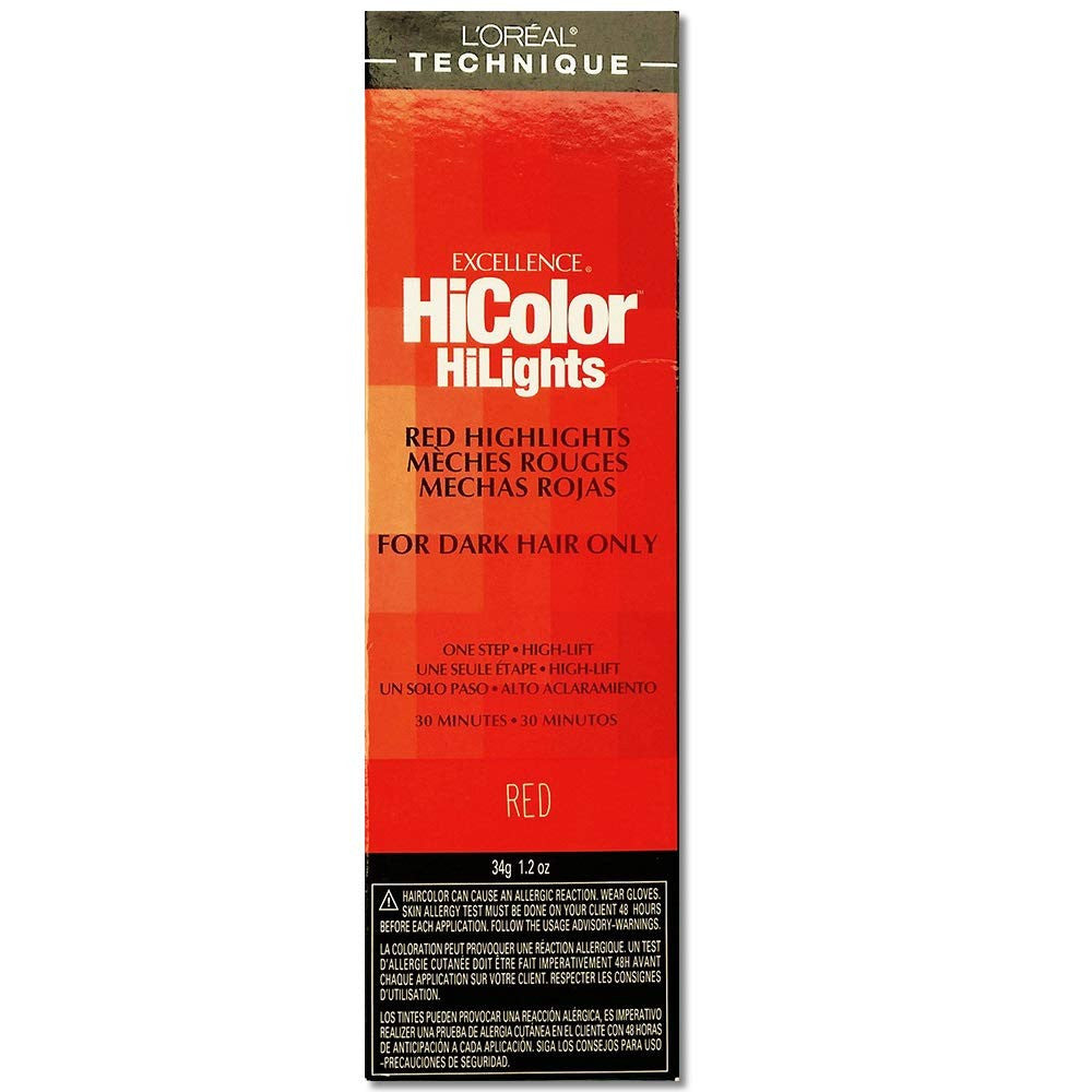 L'Oreal Excellence HiColor HiLights - Red Highlights for Dark Hair Only 1.2 oz [Various Color Options]