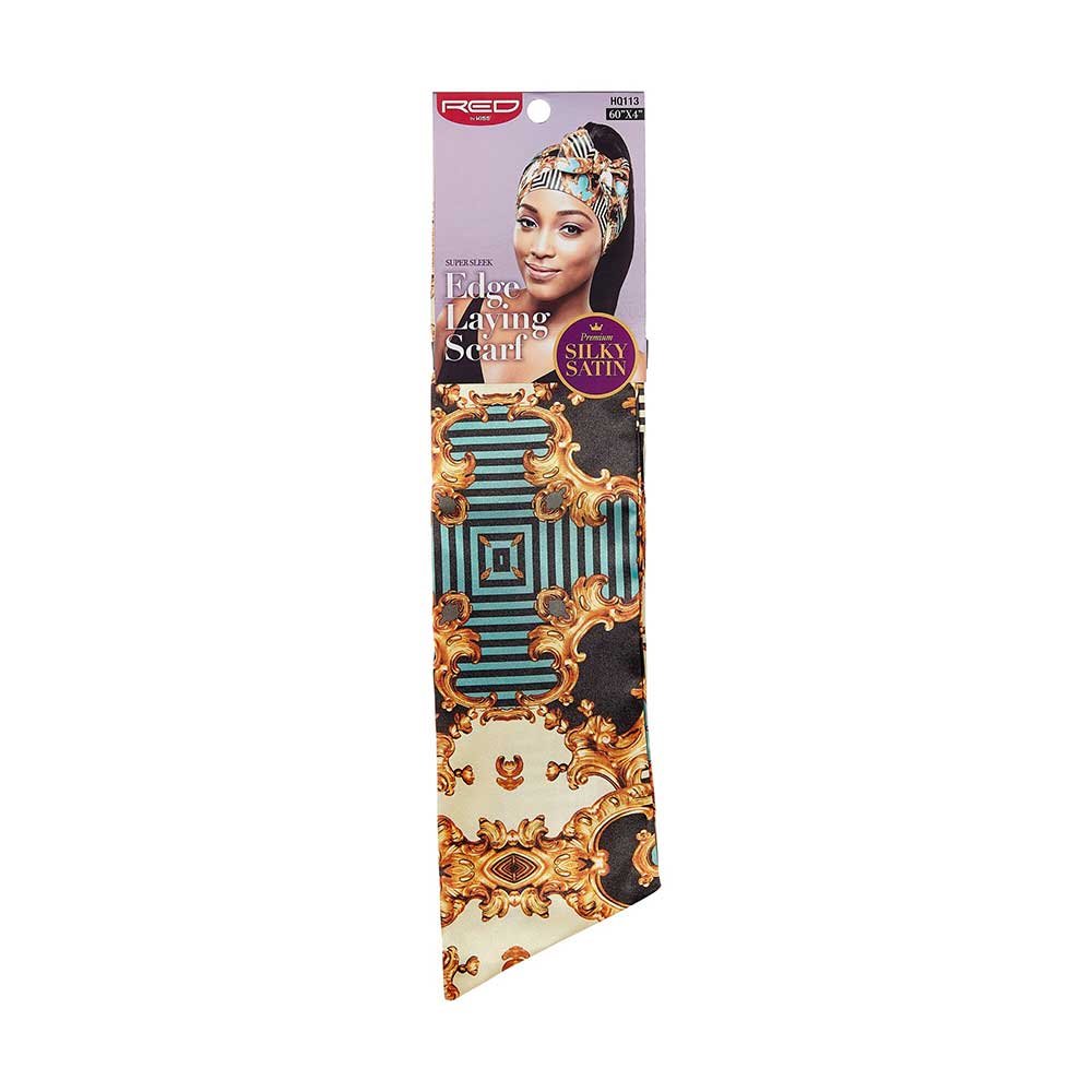 HQ604 - SILKY SATIN EDGE SCARF BROWN
