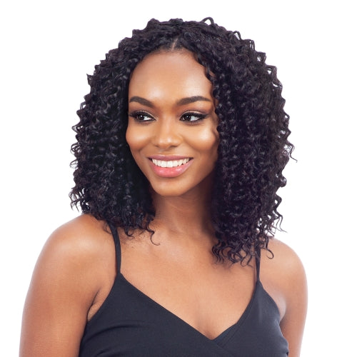 Naked Human Hair Crochet Braids Pre-Loop Type Deep Curl (14-18")