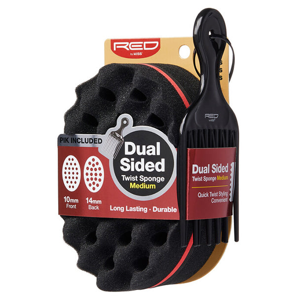 TWS11 - RED TWIST SPONGE MED WITH PIK