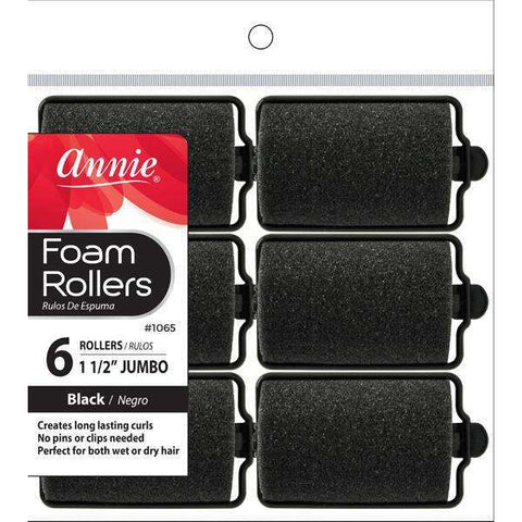 1065-ANNIE FOAM ROLLERS JB 6CT BLACK