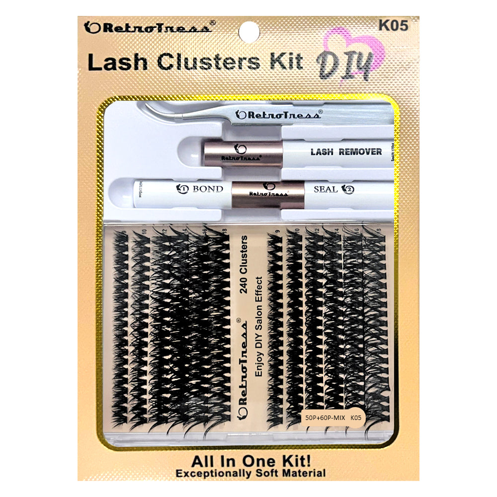DIY Lash Extension Mix styles Lash Clusters Individual Explosive eyelashes with Bond&Seal Remover Tweezers