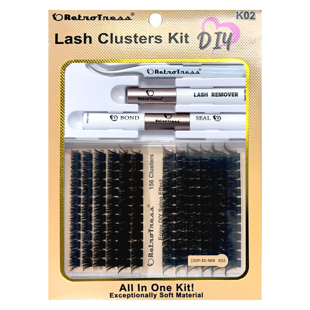 DIY Lash Extension Mix styles Lash Clusters Individual Explosive eyelashes with Bond&Seal Remover Tweezers