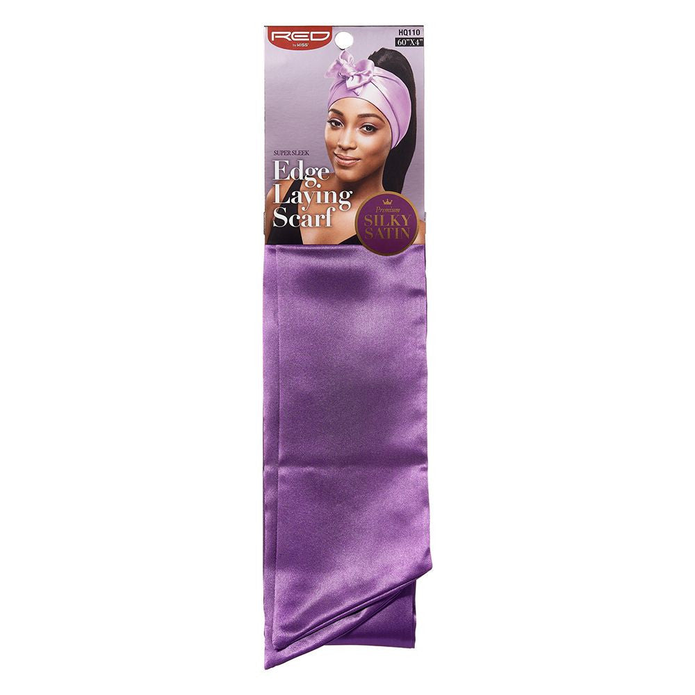 HQ604 - SILKY SATIN EDGE SCARF BROWN