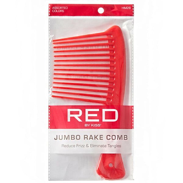HM28-RED JUMBO RAKE COMB ASSORTED COLOR