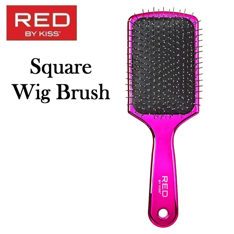 HH215-RED SQUARE WIG BRUSH