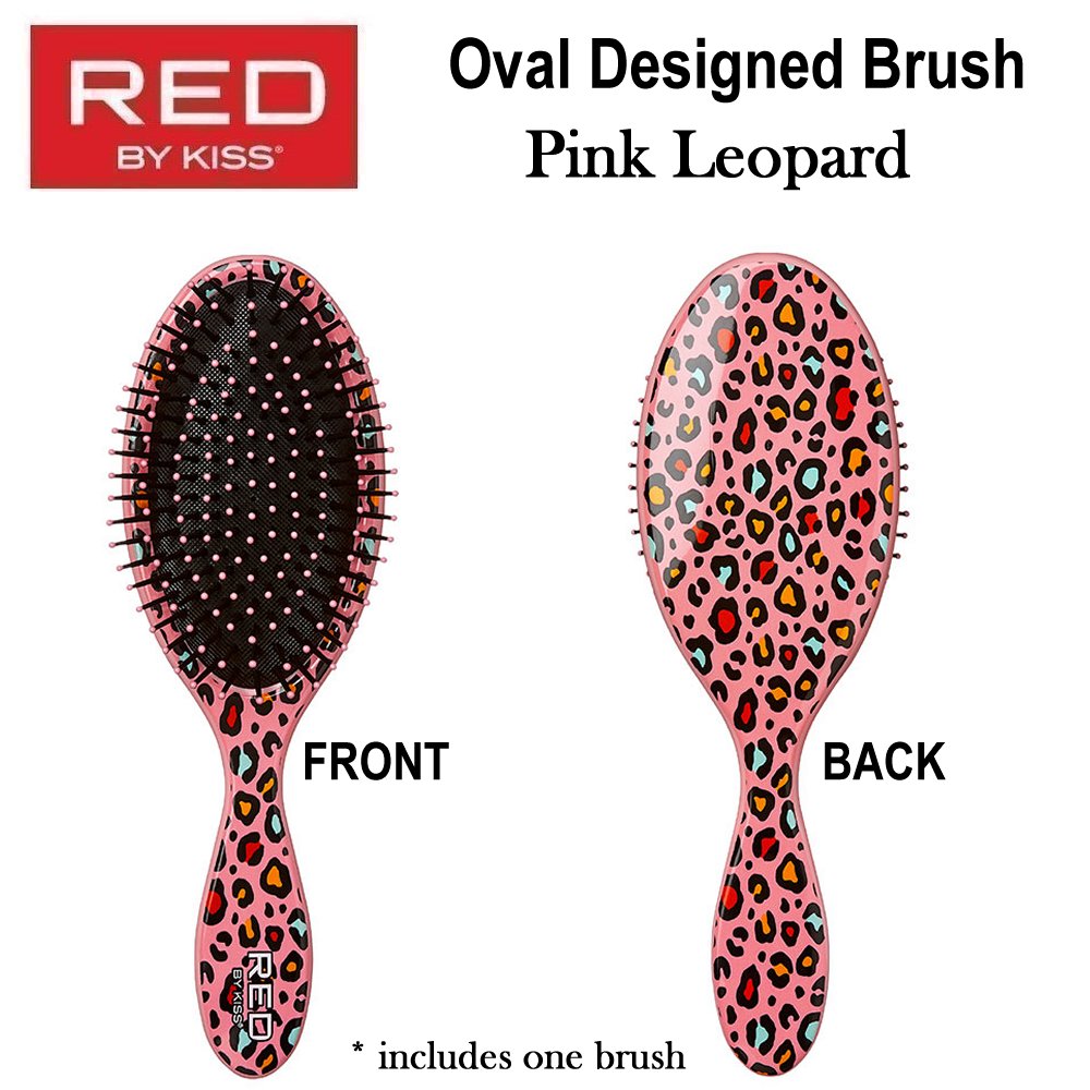 HH224 RED DESIGNED BRUSH OVAL