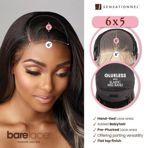 Sensationnel HD Lace Front Wig BareLace Glueless 6X5 Closure Wig Unit 5