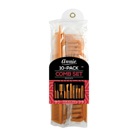 82-ANNIE PROFESSIONAL COMB SET 10CT BONE