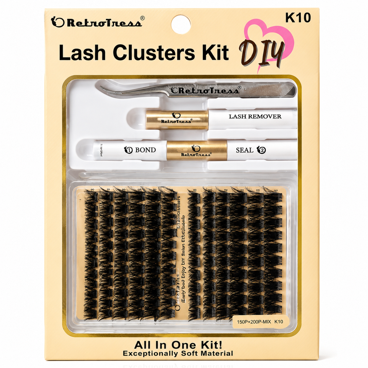 DIY Lash Extension Mix styles Lash Clusters Individual Explosive eyelashes with Bond&Seal Remover Tweezers