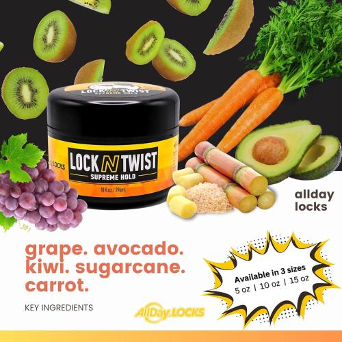 All Day Locks Lock N Twist Supreme Hold 5oz - 10oz - 15oz - 64oz
