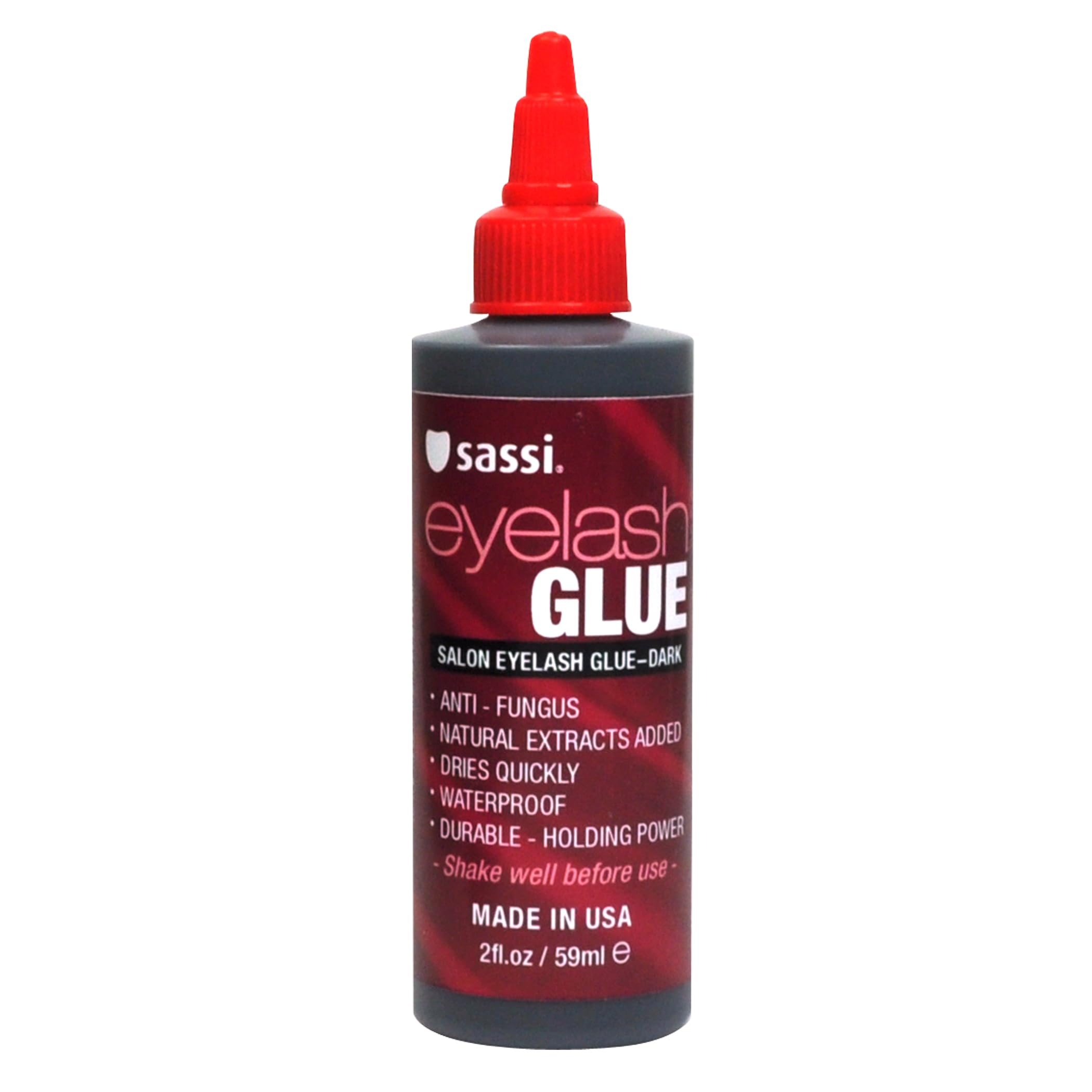 SASSI SALON EYELASH GLUE, DARK, 2 OZ BOTTLE