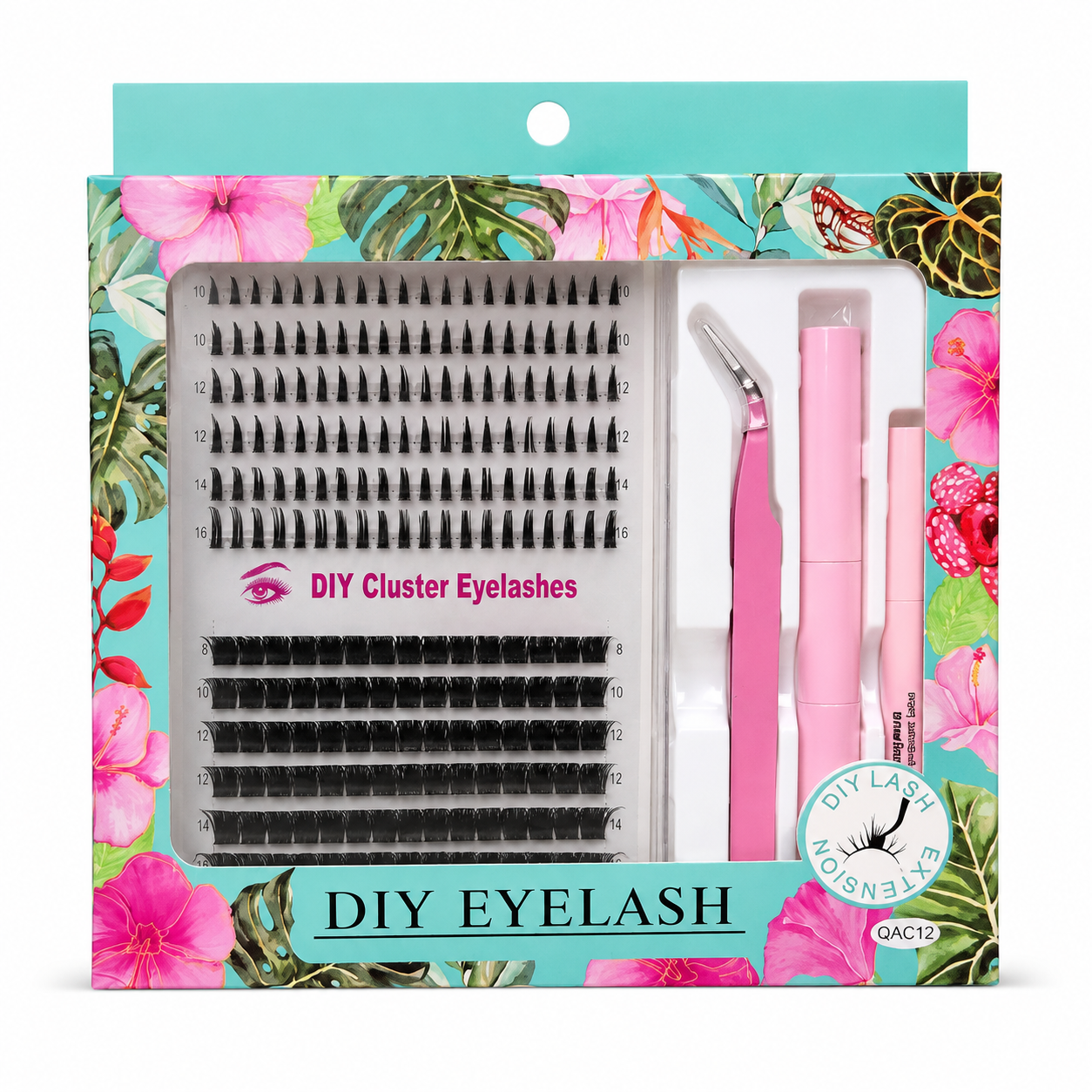 DIY Lash Extension Mix styles Lash Clusters Individual Explosive eyelashes with Bond&Seal Remover Tweezers