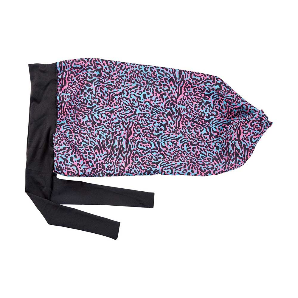 WIDE EDGE SILKY BRAID BONNET LEOPARD
