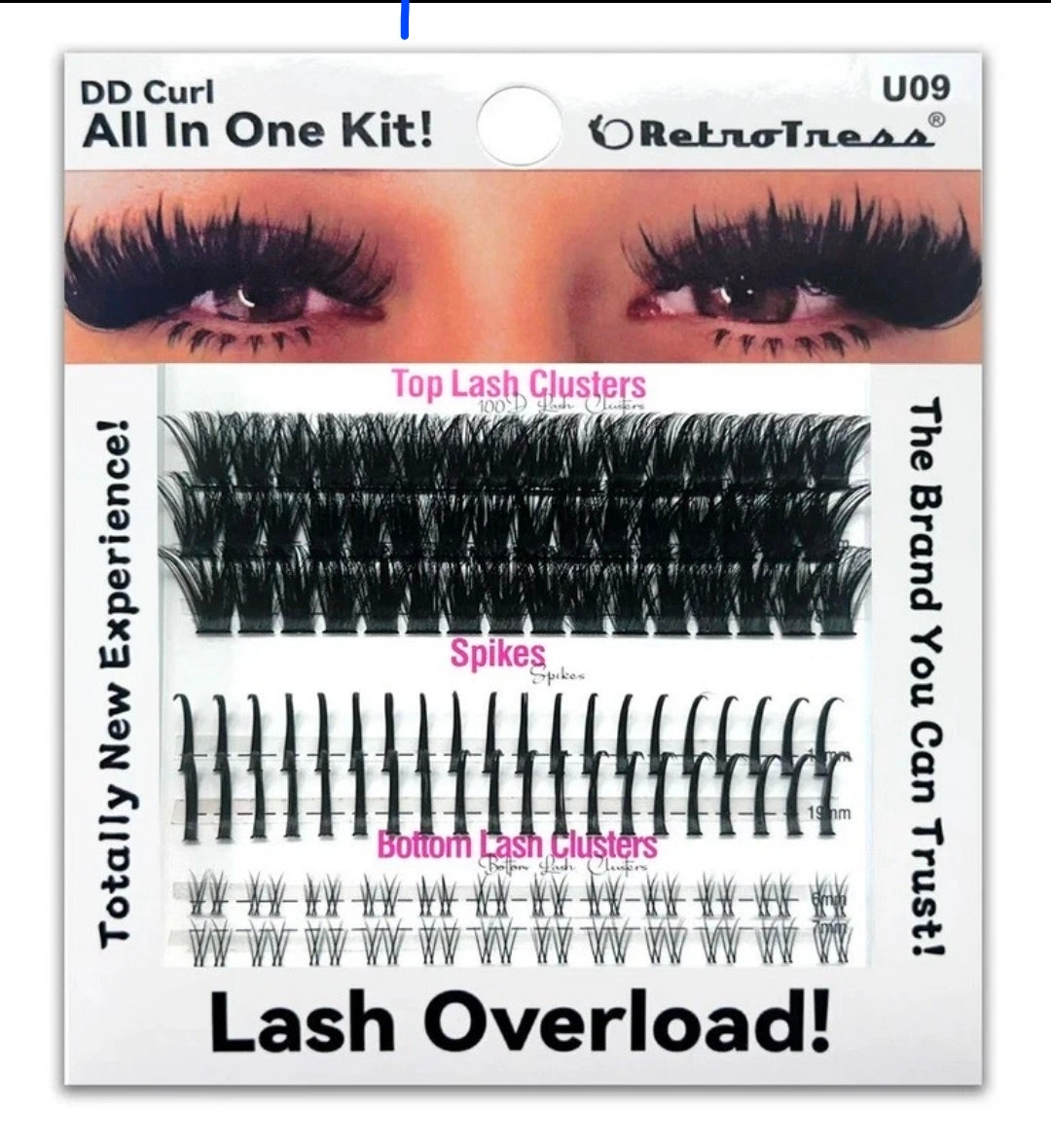 lash and spikes ALL IN ONE KIT 3 IN 1 BOX Lashes Extension Clusters Kit