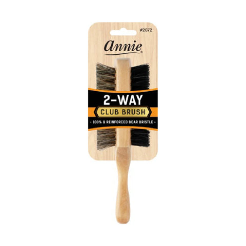 2072-ANNIE TWO WAY CLUB BRUSH LIGHT BROWN SOFT AND HARD