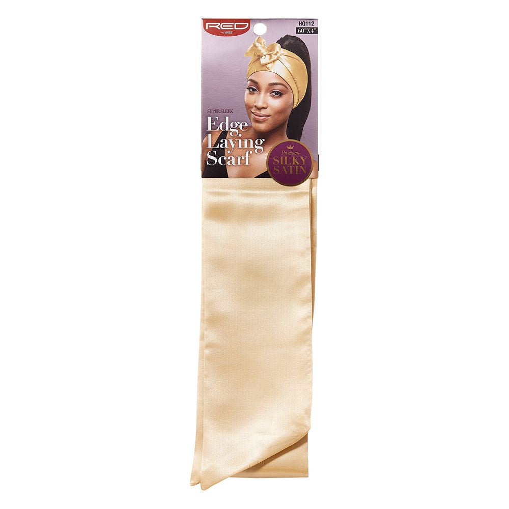 HQ604 - SILKY SATIN EDGE SCARF BROWN