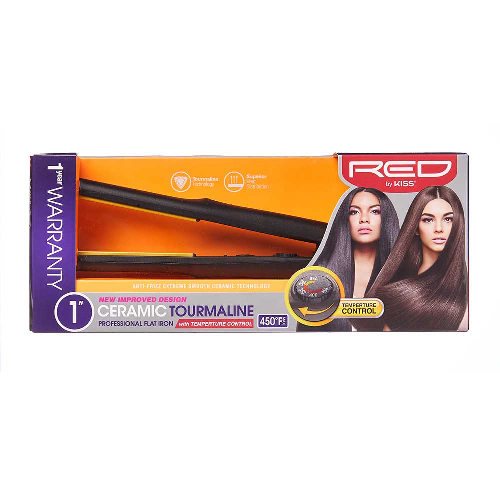 Red 1" Ceramic Tourmaline Flat Iron