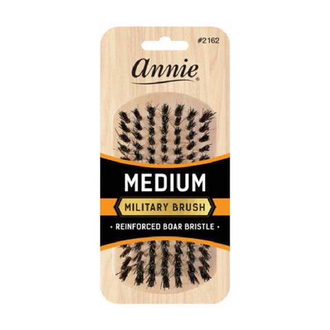 2162-ANNIE MEDIUM MILITARY BRUSH LIGHT BROWN