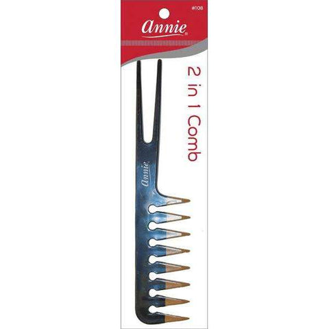 108-ANNIE 2 IN 1 COMB ASST COLOR TWO TONE