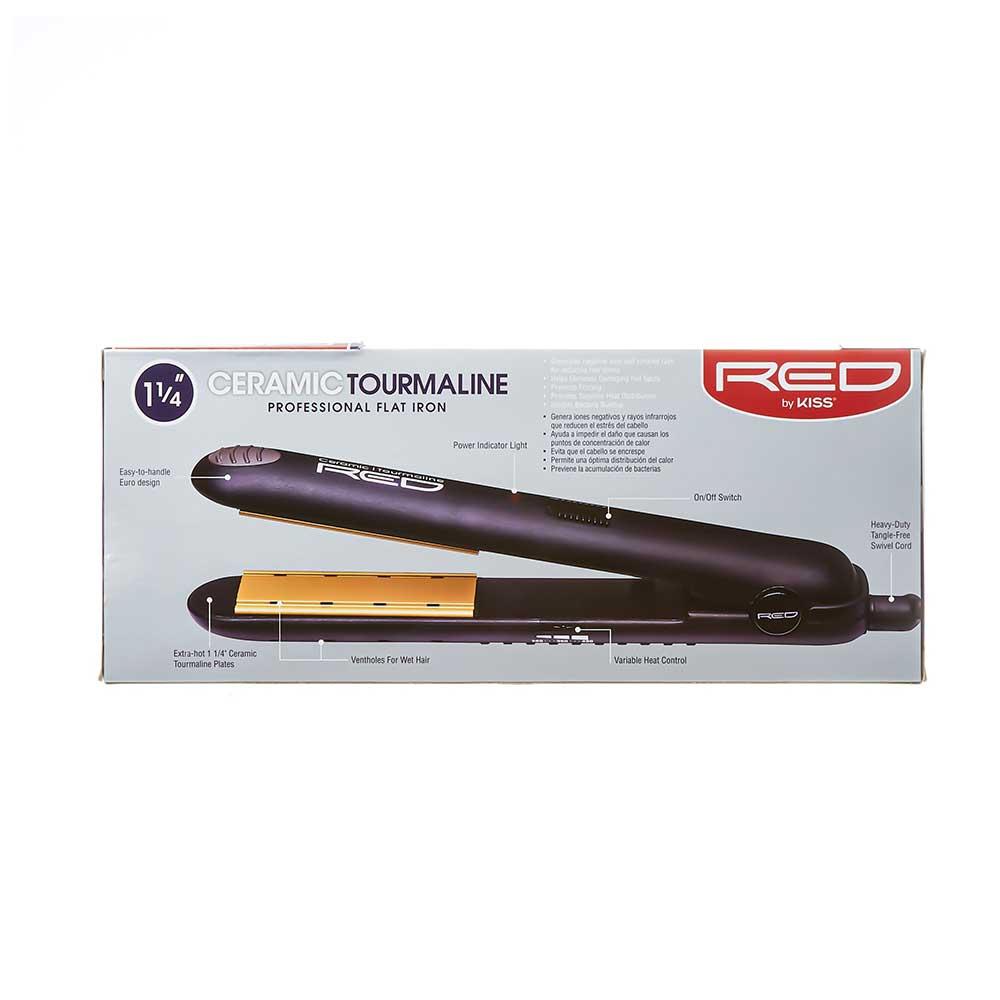 Red 1.25" Ceramic Flat Iron