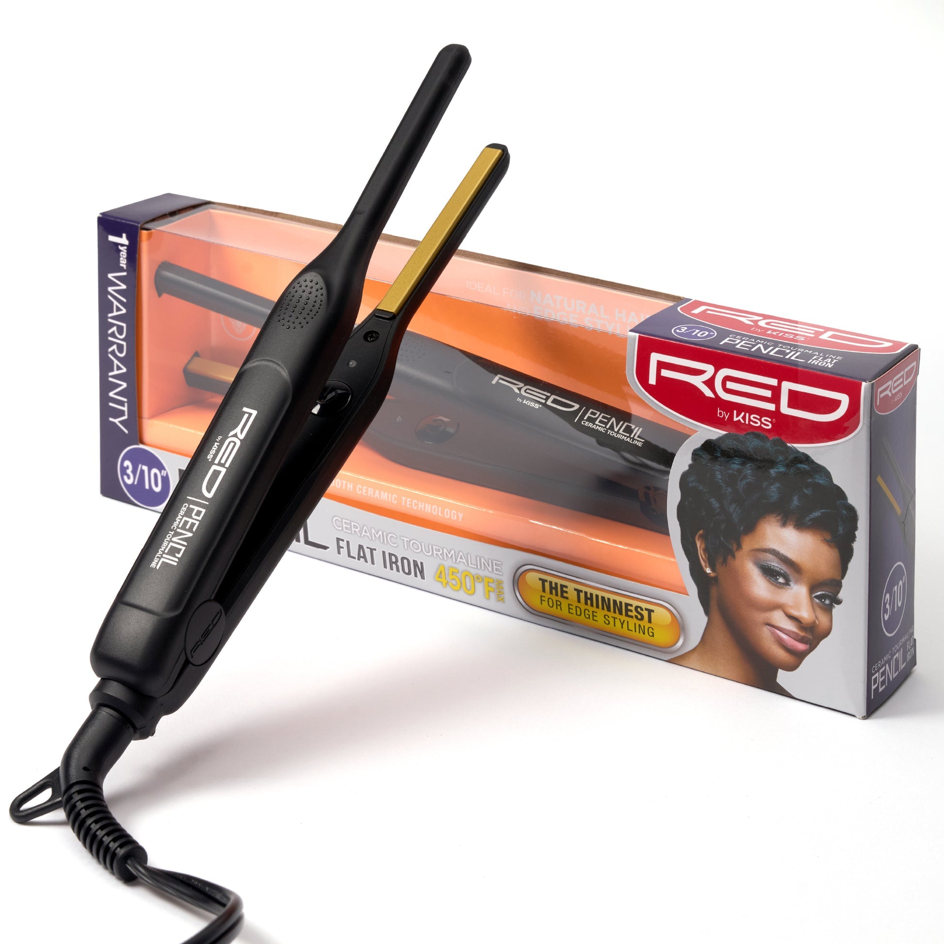 Kiss 3/10" Pencil Ceramic Flat Iron
