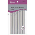 1204-ANNIE SOFT TWIST ROLLERS 7IN 6CT GRAY