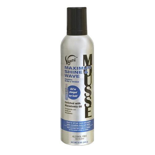 Vigorol Maximum Shine & Wave Foaming Mousse 12oz