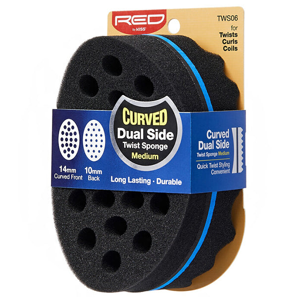 TWS06-RED TWIST SPONGE MED CURVED
