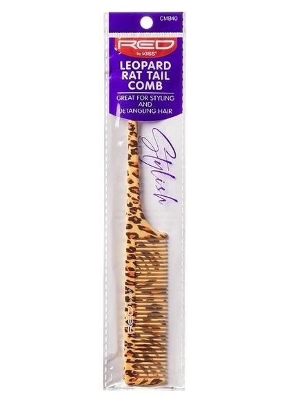 RED LEOPARD RAT TAIL COMB