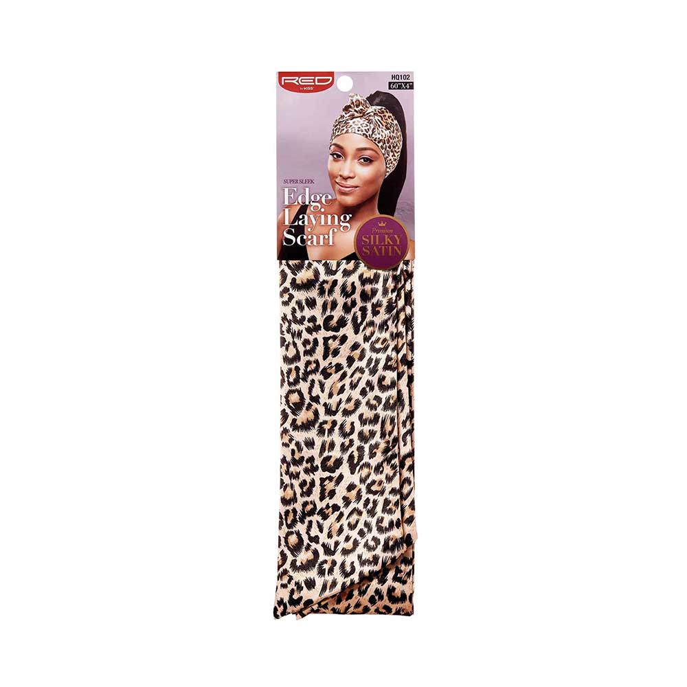 HQ604 - SILKY SATIN EDGE SCARF BROWN