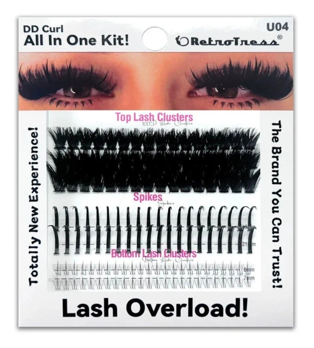 lash and spikes ALL IN ONE KIT 3 IN 1 BOX Lashes Extension Clusters Kit