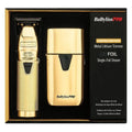 Babyliss PRO Gold Metal Trimmer & UV Single Foil Shaver FXLFHOLPKG