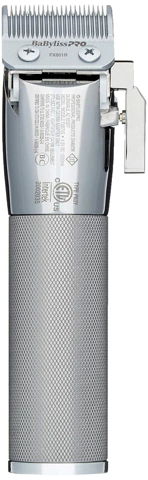BaBylissPRO Metal Cordless Clipper - Silver | FX870S